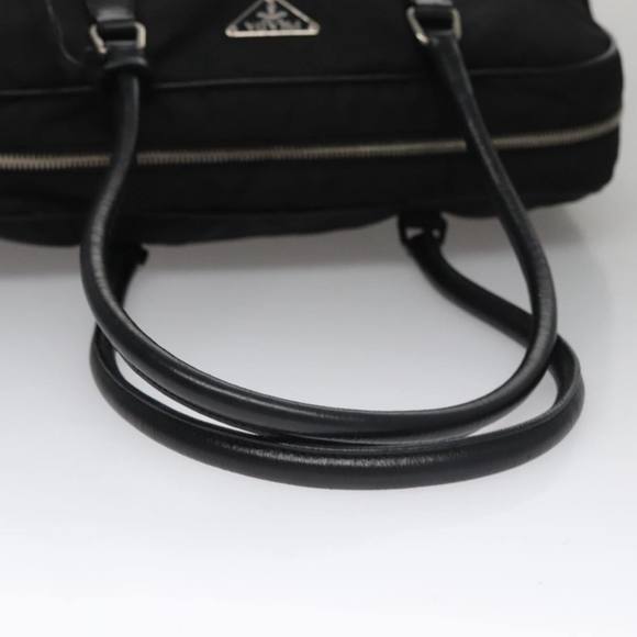PRADA Shoulder Bag Nylon Leather Black Silver Auth 109083 - Picture 7 of 16